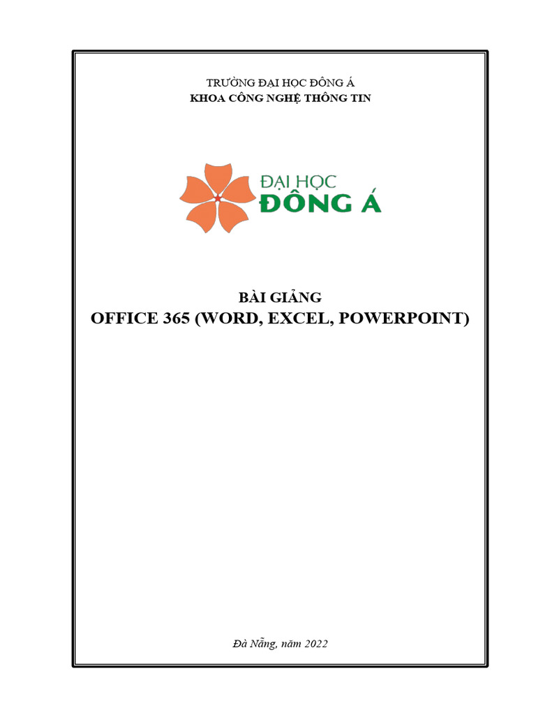Microsoft Office 365 (Word, Excel, Powerpoint Nâng Cao) | PDF