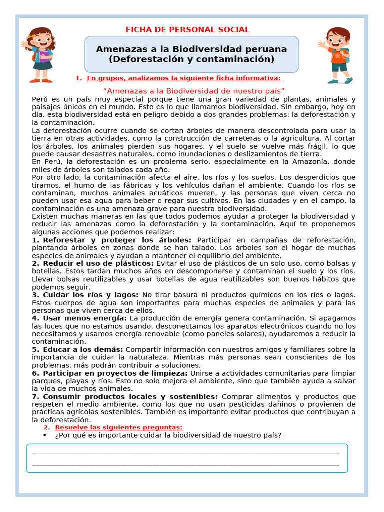 Dia 01 Ficha de Trabajo - Personal Social | PDF