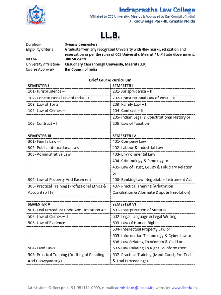 Curriculum LLB3 y | PDF | Common Law | Public Law