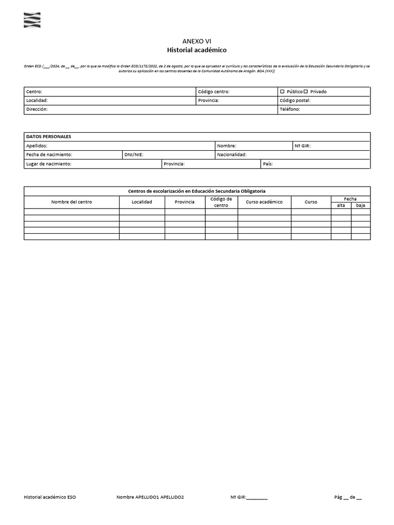 8 - NEW - (06) Anexo VI. Historial Acad ESO | PDF