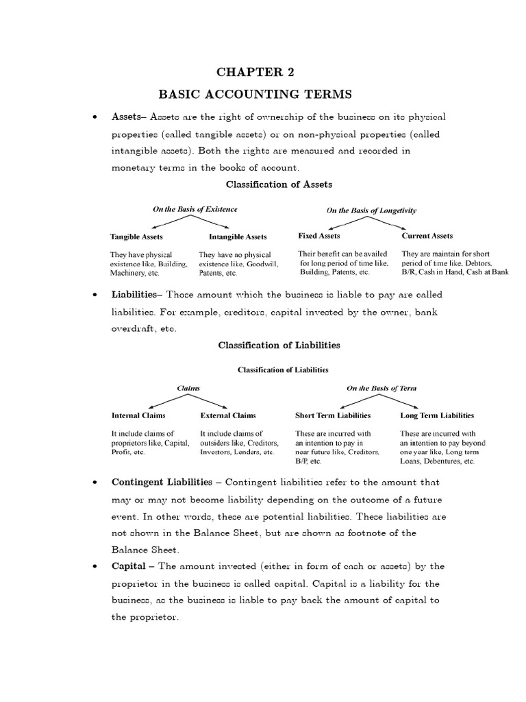 Basic Accounting Terms | PDF