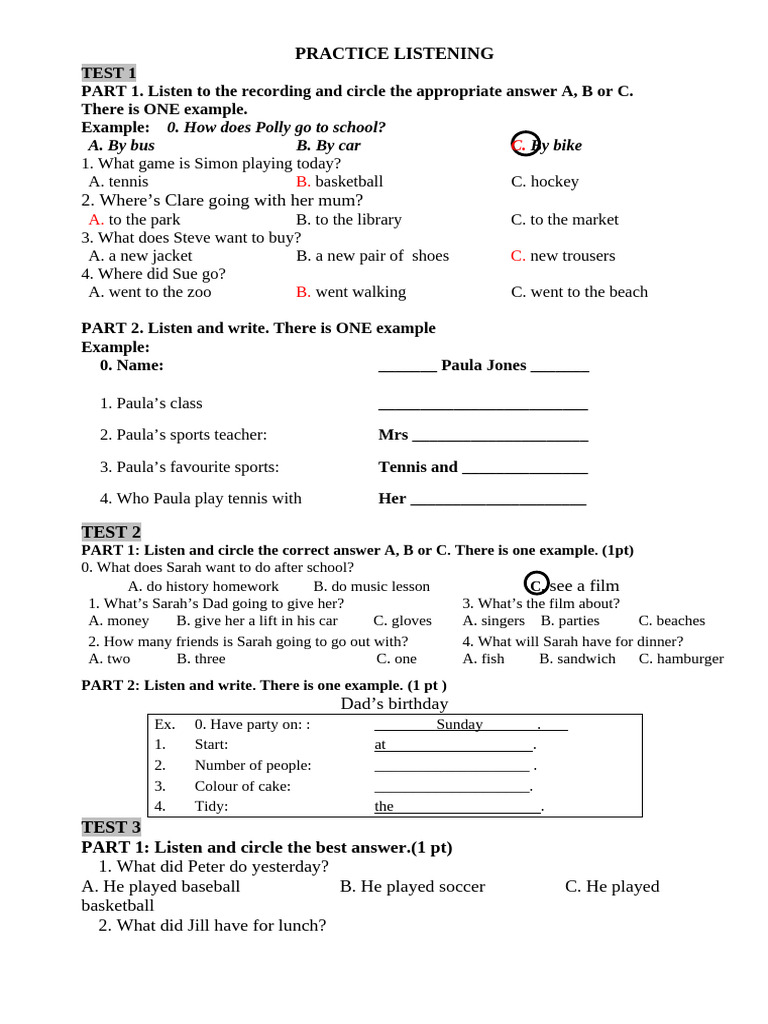 Practice Listening | PDF