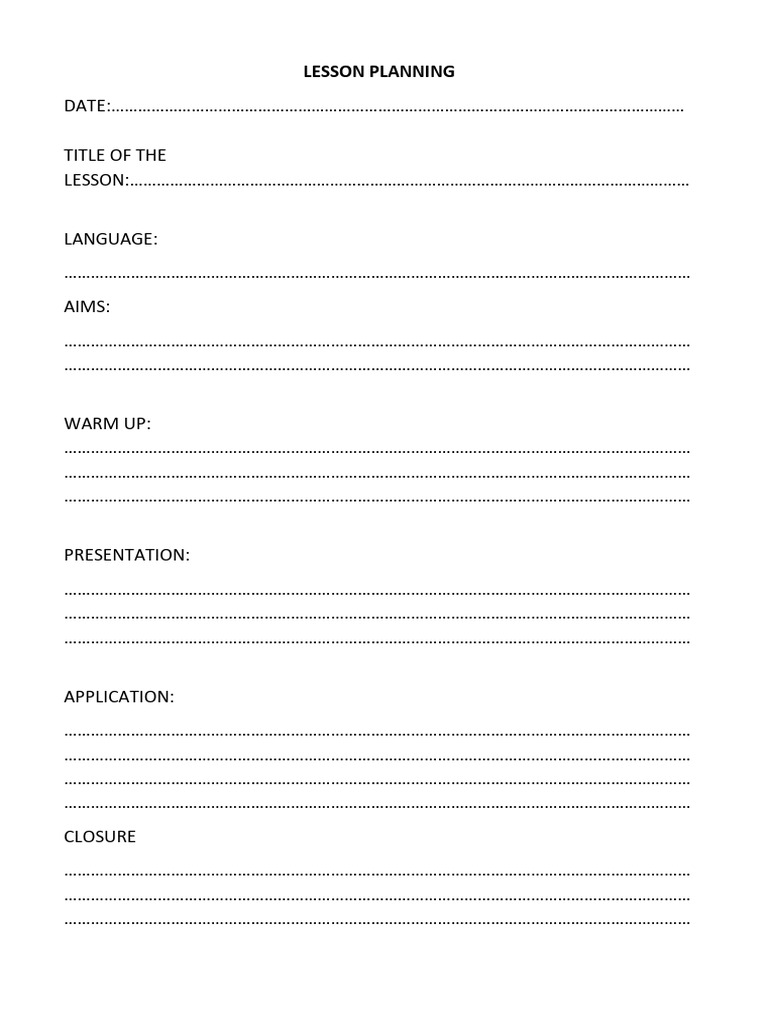 Lesson Planning | PDF