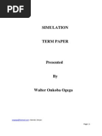 Walter Ogega Simulation Term Paper