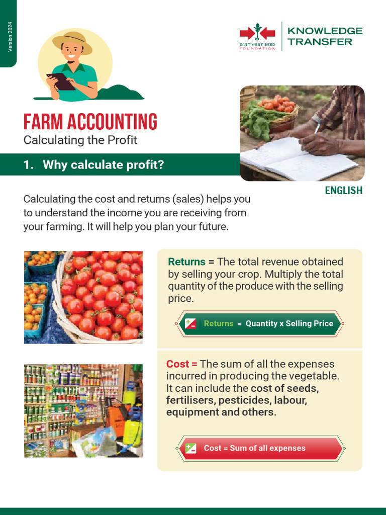 Farm Accounting - Calculating The Profit | PDF