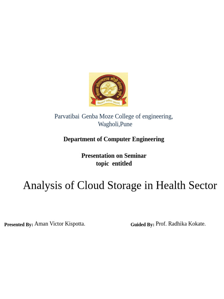 Cloud Storage in Healthcare Revolutionizing Data Management | PDF
