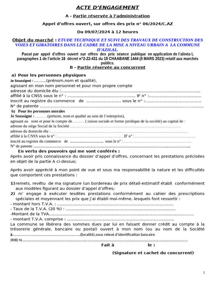 ACTE Engagement Et D H | PDF