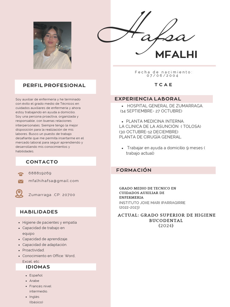 Currículum Vitae CV Diseñadora y Arquitecta Minimalista Rosa PDF | PDF
