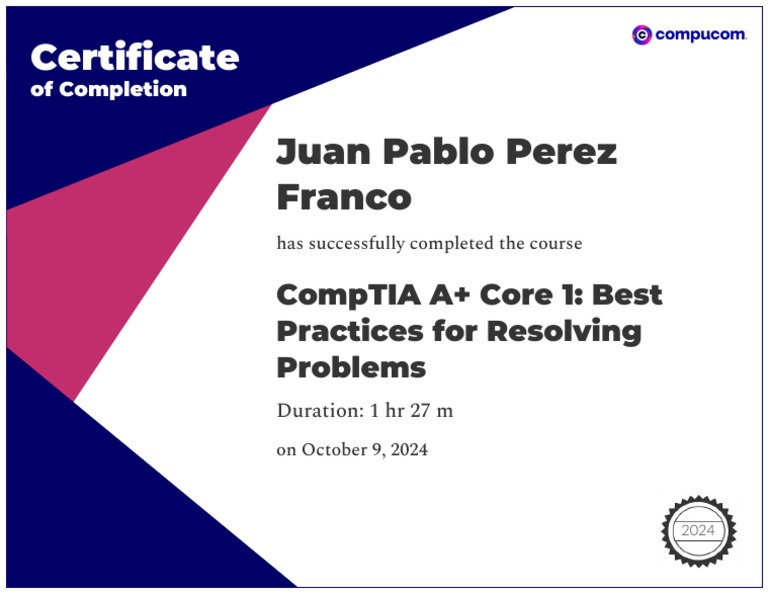 CompTIA A+ Core 1 - Best Practices For Resolving Problems | PDF