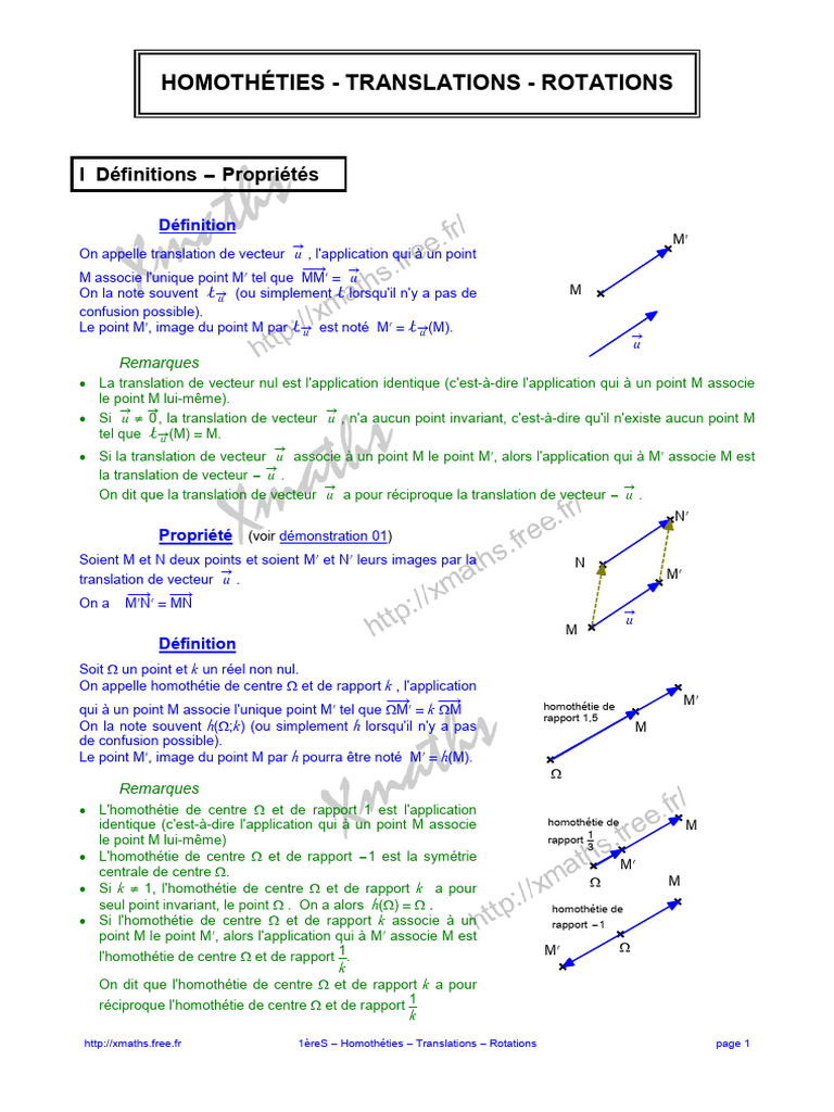 Homothéties et transformations géométriques | PDF | Triangle | Cercle