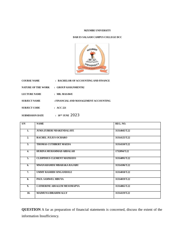 Acc 221 Group 02 - 091403 | PDF