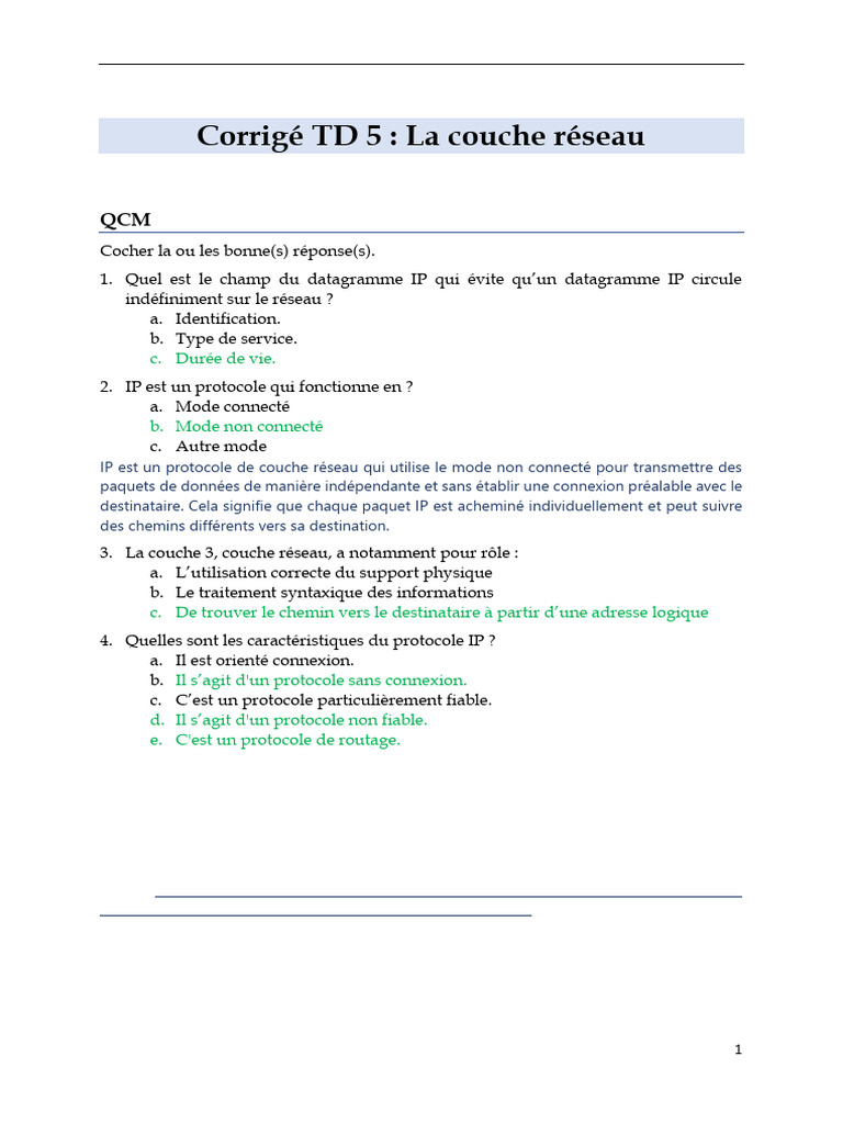 Corrigé TD5 | PDF