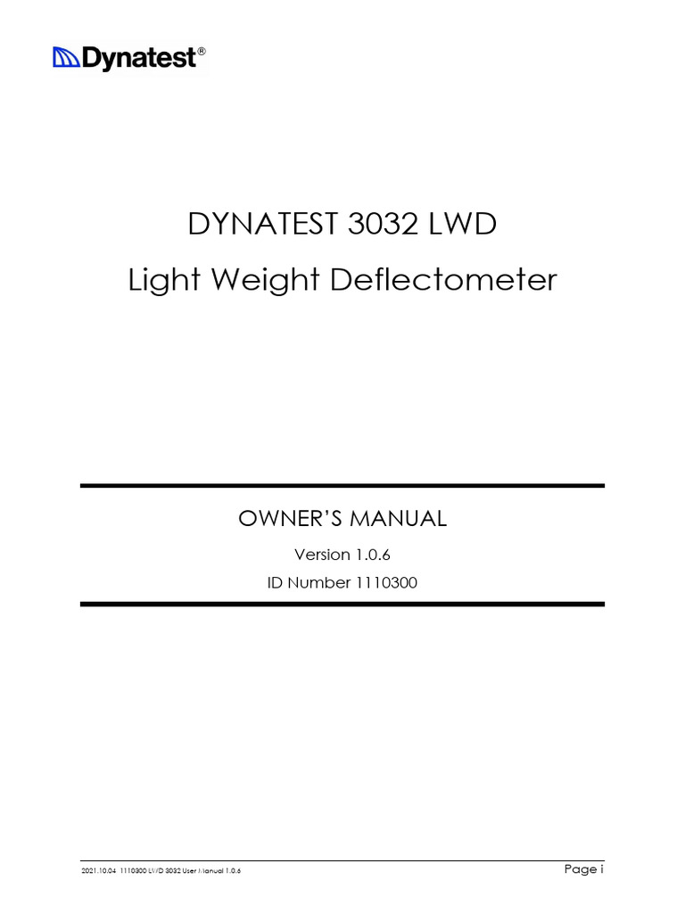 LWD 3032 Manual | PDF