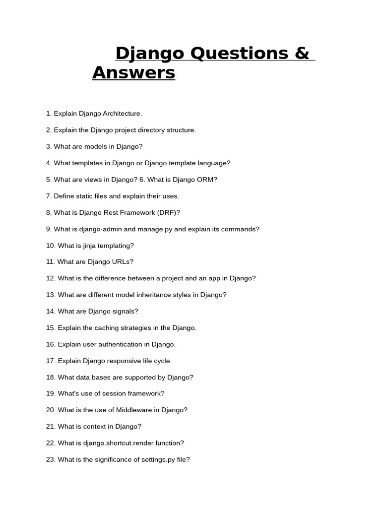 Django questions answers pdf