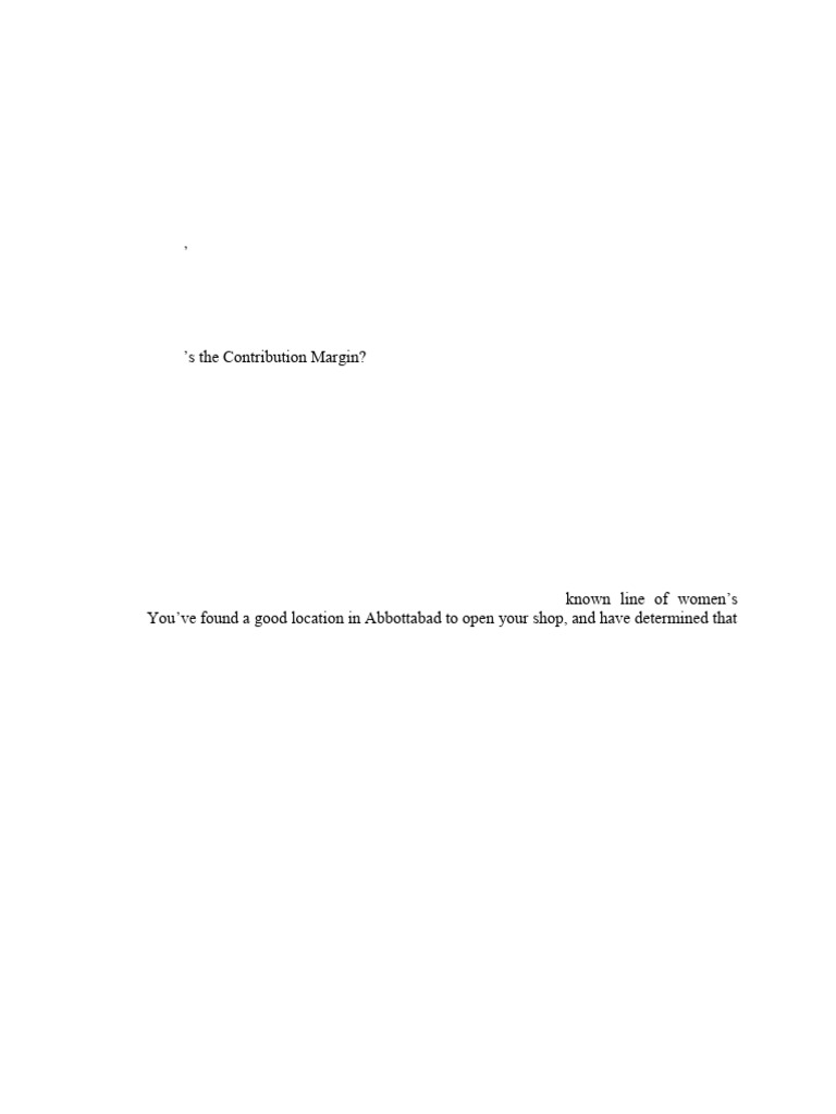 Ma CVP Questions | PDF