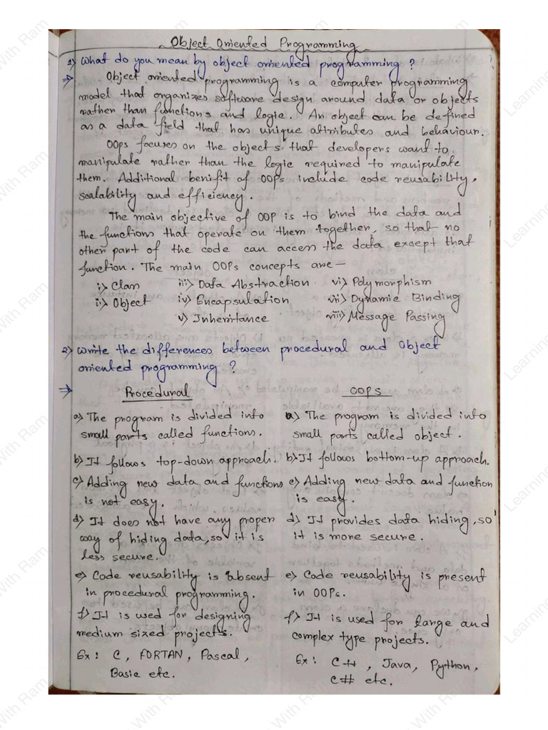 Java Notes (Oops) - Part1 | PDF