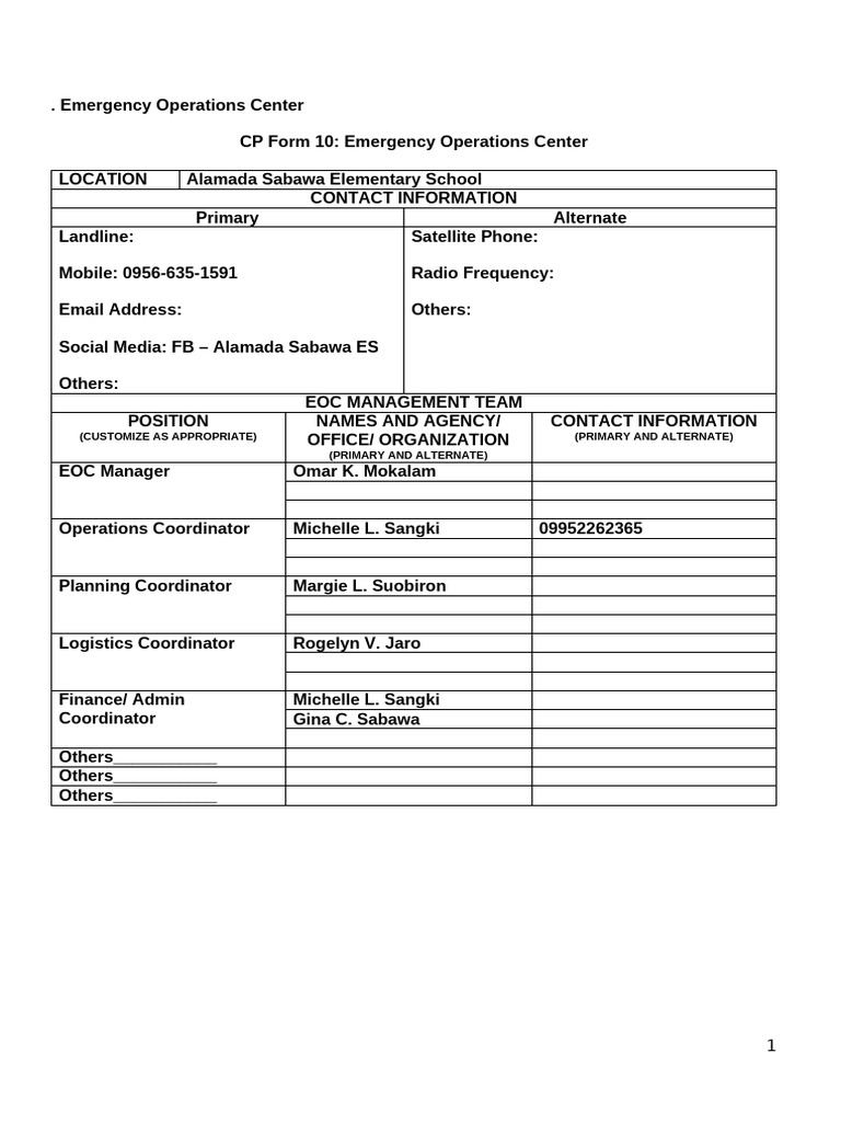 Emergency Operations Center Overview | PDF | Emergency Evacuation ...
