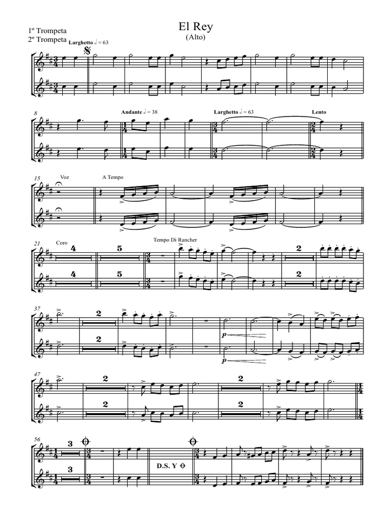 El Rey | PDF | Formas musicales | Elementos de la música
