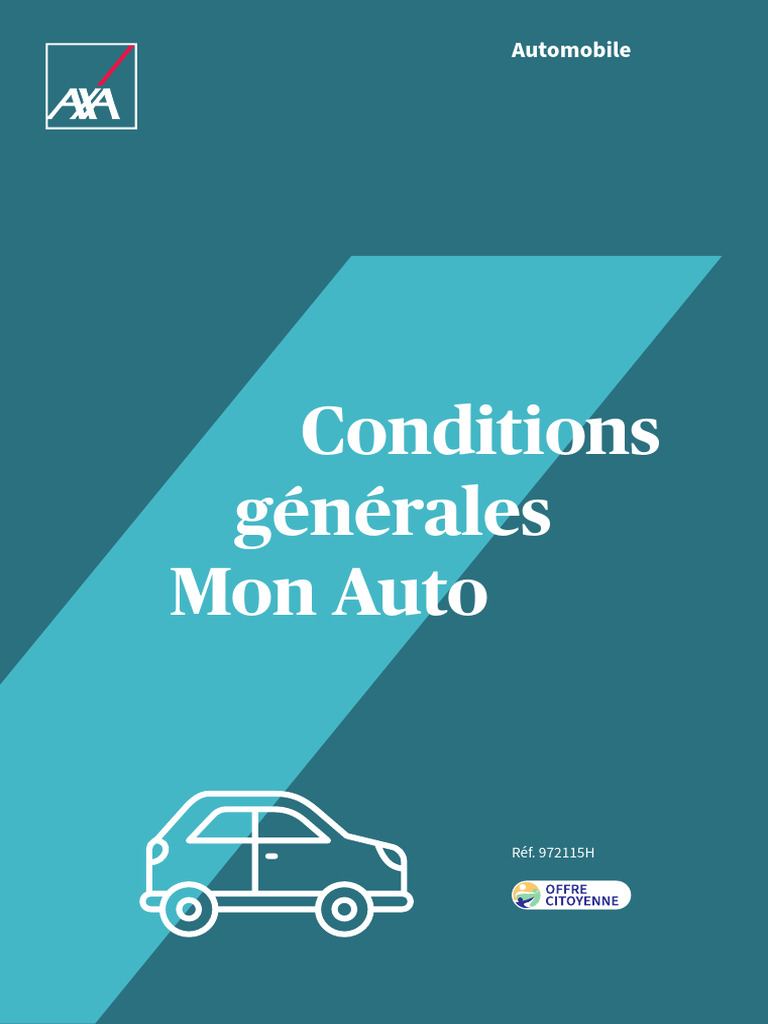 Conditions Generales Mon Auto 2024 | PDF