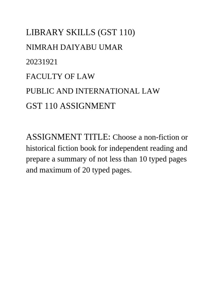 GST 11o Assignment | PDF