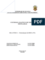 RELATÓRIO 1 - Determinação de Brix e Pol