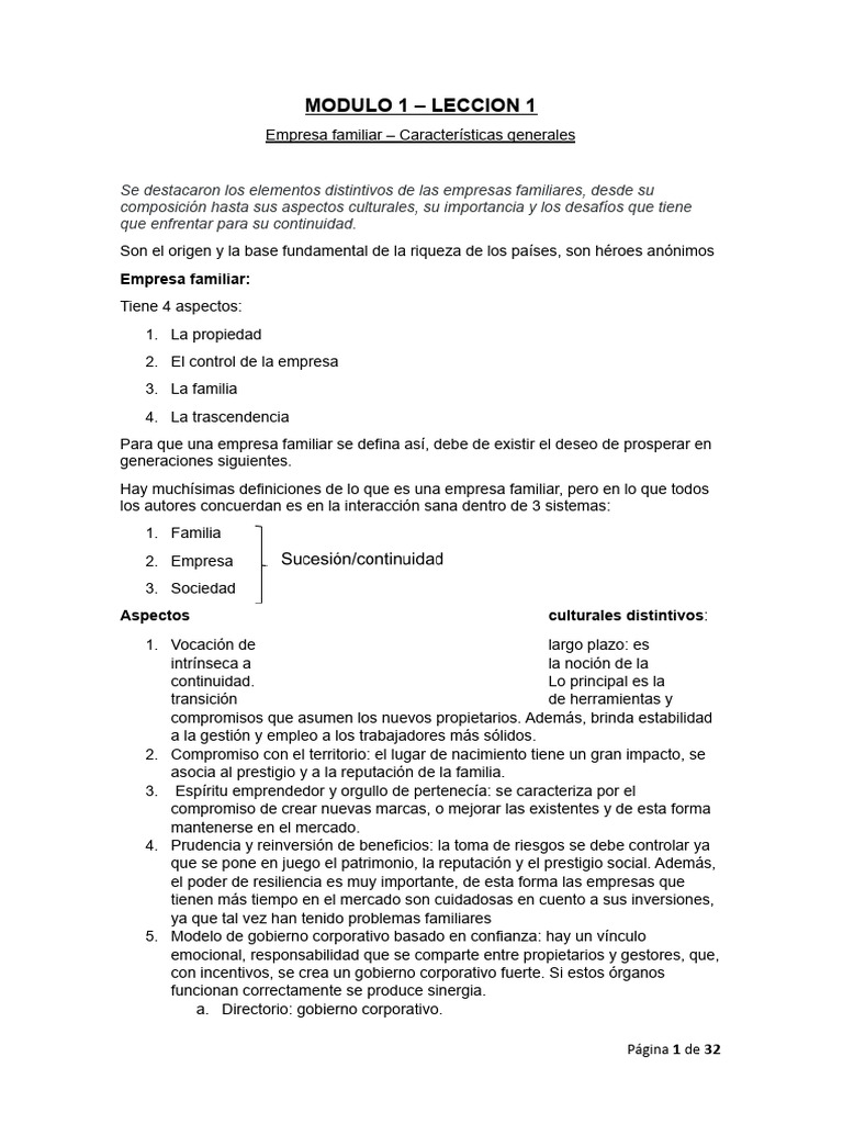 Características y Desafíos de Empresas Familiares | PDF | Business ...