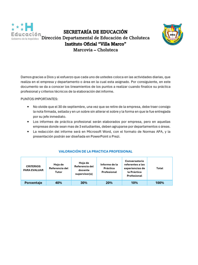 Lineamientos de Informe IVM 2024 | PDF