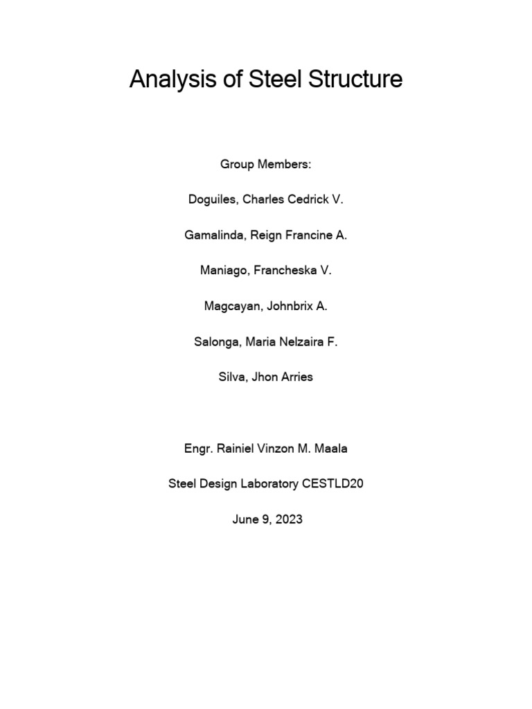 Analysis of Steel Structure Tension Members | PDF