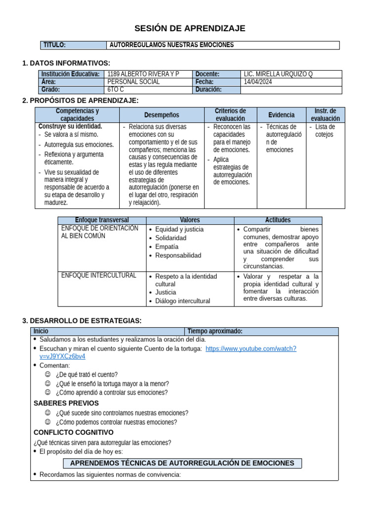 Técnicas de Autorregulación Emocional | PDF | Las emociones | Evaluación