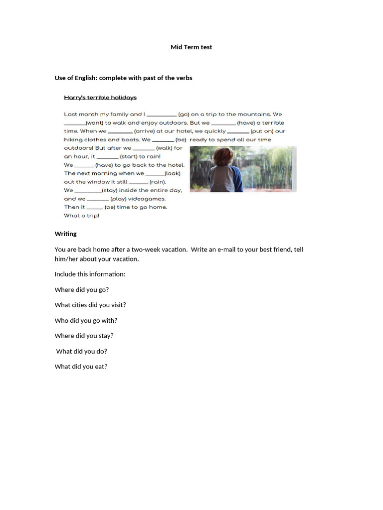 Mid Term Test Teens 2 | PDF