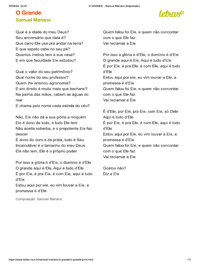o grande letra | PDF