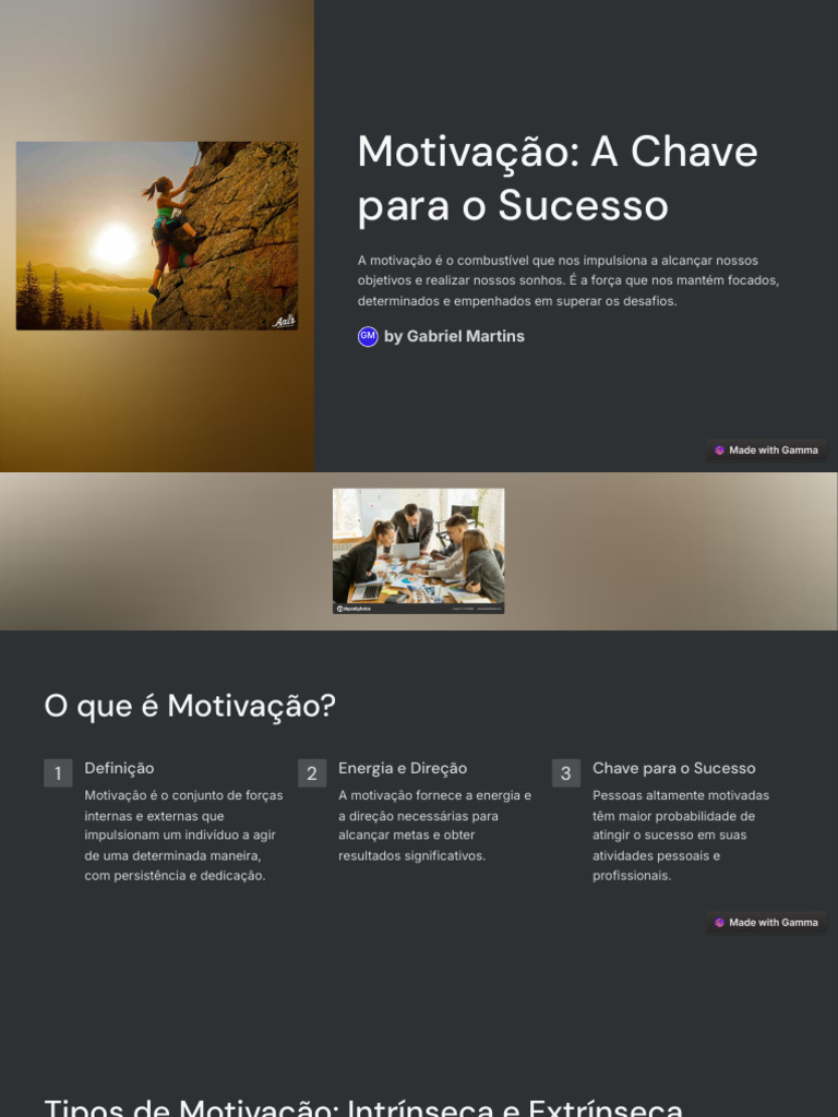Motivacao A Chave para o Sucesso | PDF