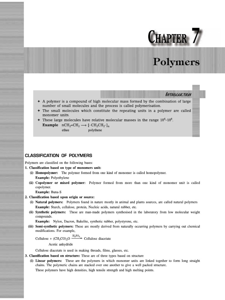 Notes Polymer & Drugs NEET IIT | PDF