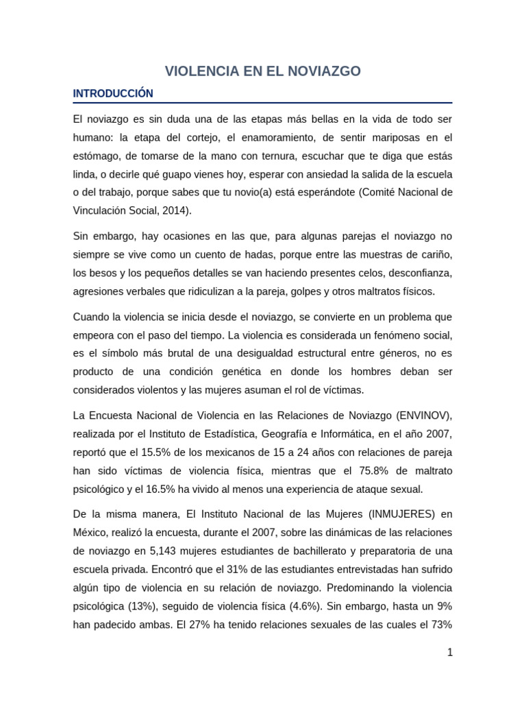 Violencia en El Noviazgo | PDF | Violencia | Ciencias sociales