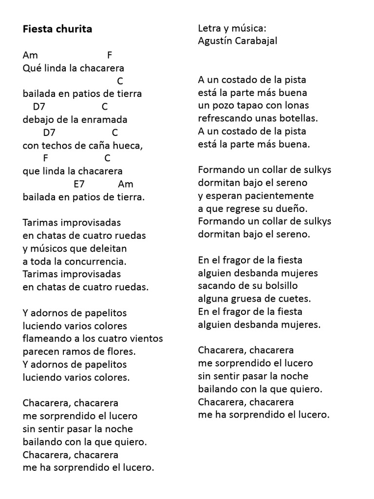 Fiesta churita | PDF