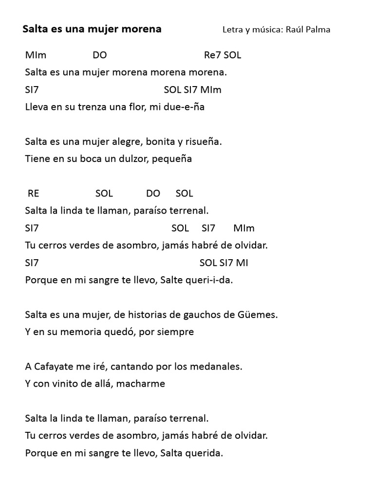 Salta Es Una Mujer Morena | PDF
