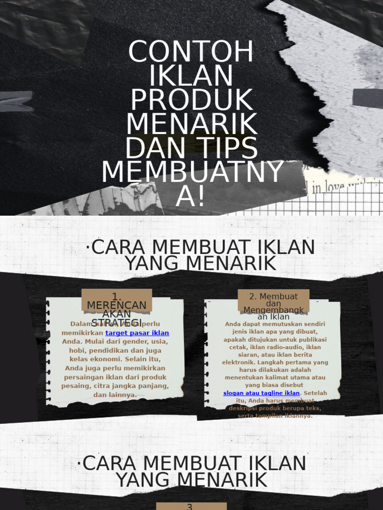 Contoh Iklan Produk Menarik dan Tips Membuatnya! | PDF