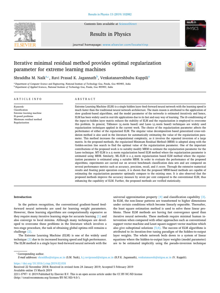 Iterative Minimal Residual Method Provides Optimal Regulariz - 2019 ...