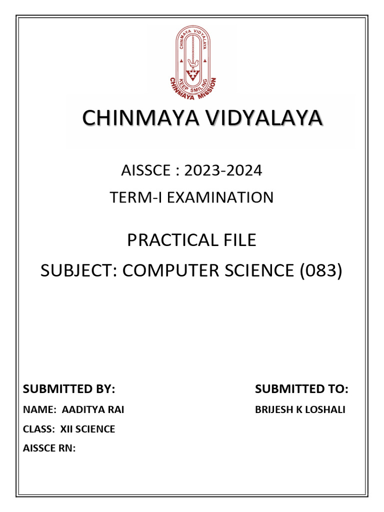 Practical File | PDF