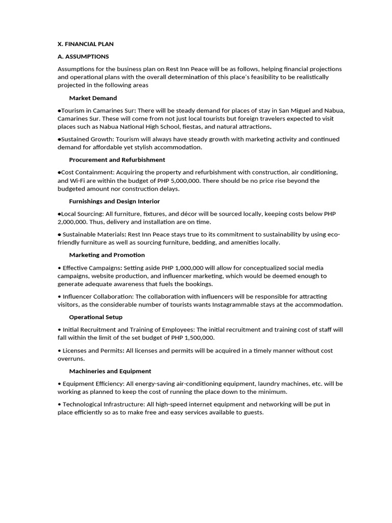 Financial Plan | PDF