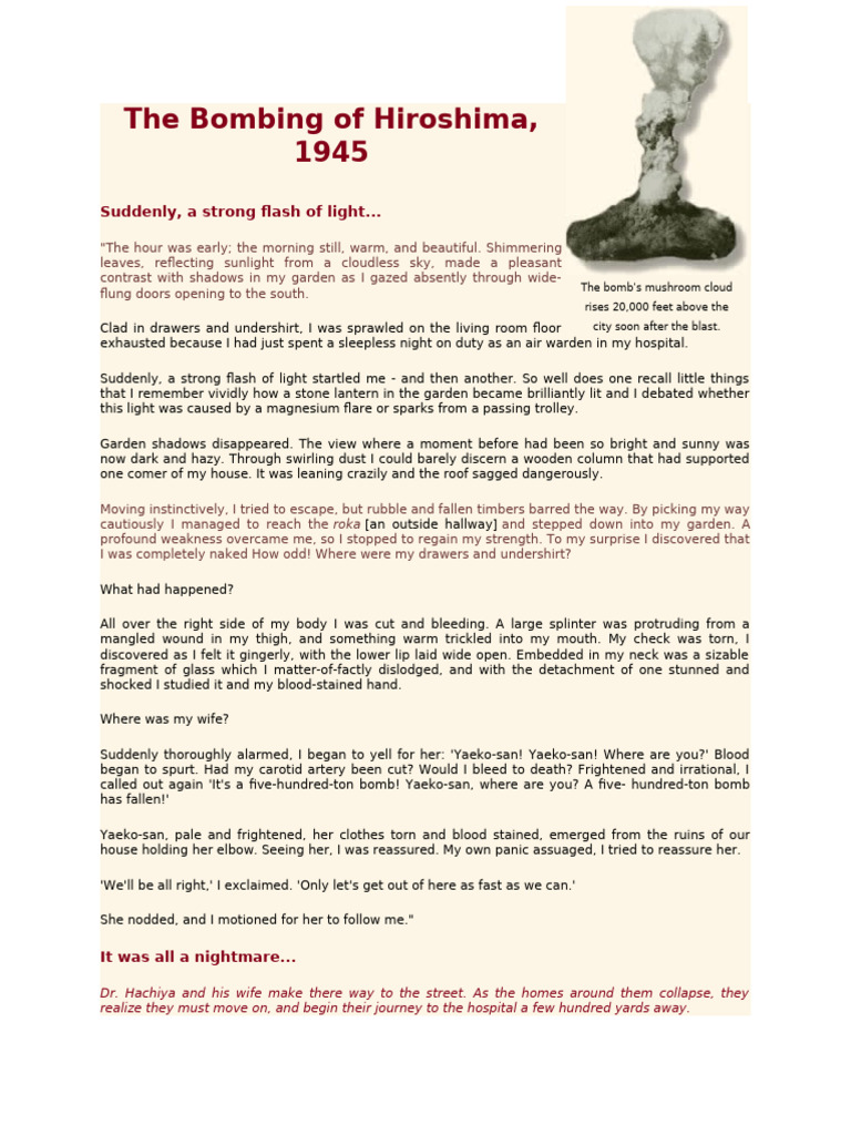 4A - The Bombing of Hiroshima | PDF
