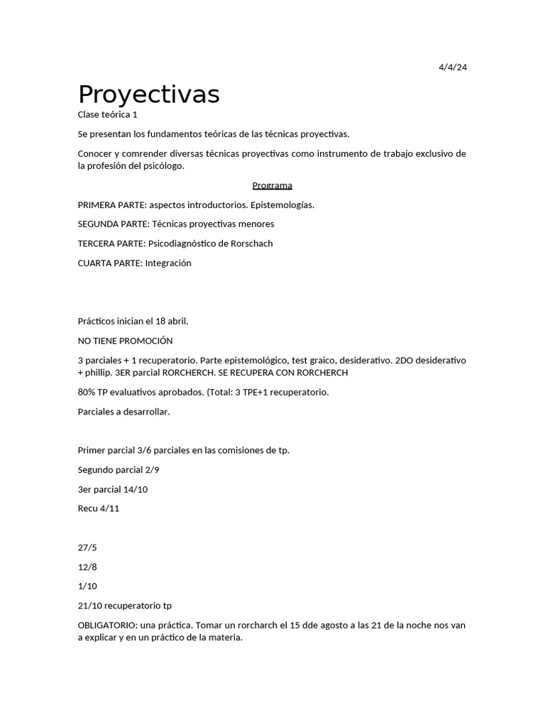 1 Teórico Proye | PDF