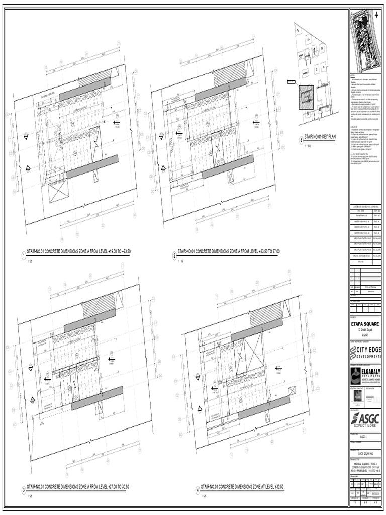 01 Medical Building Zone A Concrete Dimensions Of Stair No 01 From