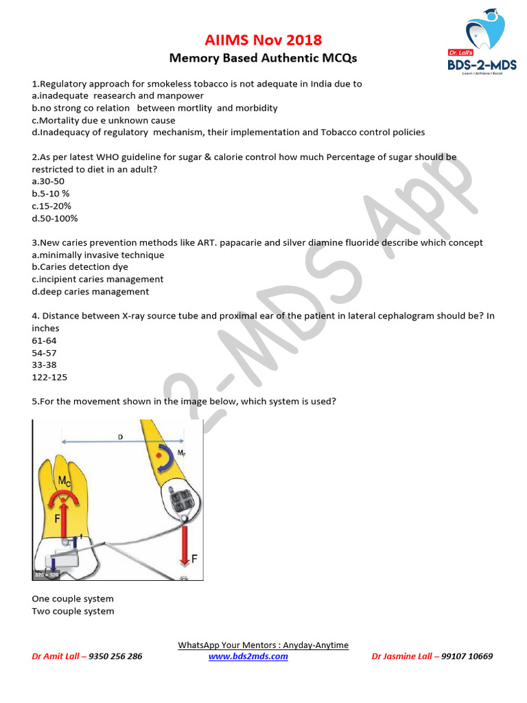 Aiims Nov 2018 - QP | PDF