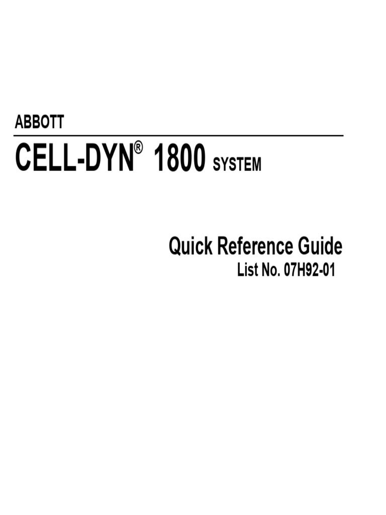 CD 1800 quick reference guide | PDF