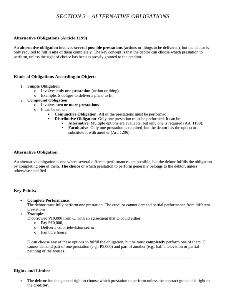 SECTION 3 OBLICON REVIEWER | PDF
