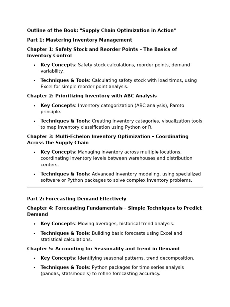 Supply Chain Optimization in Action | PDF