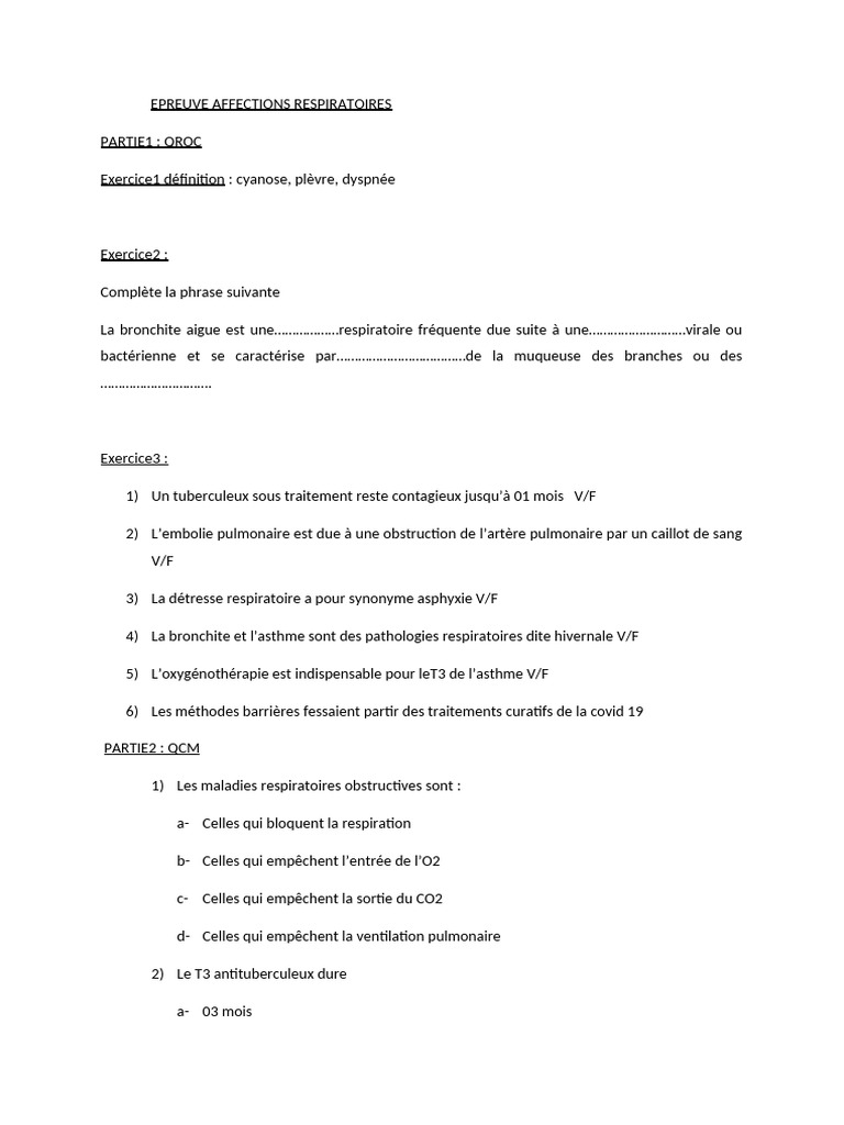 Affections respiratoires pdf