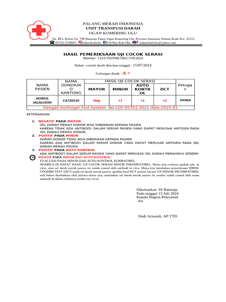 Surat Incomp Minor Dan Ak | PDF