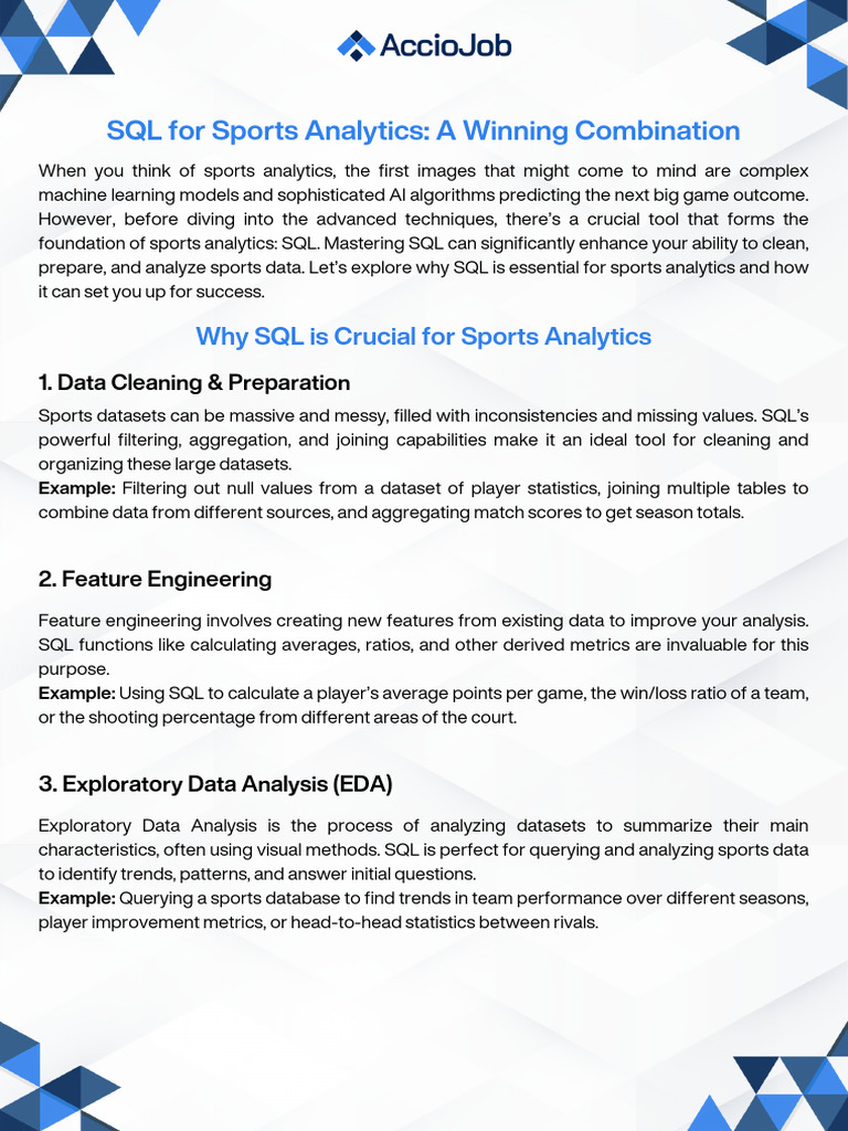 SQL Skills for Sports Analysts | PDF | Analytics | Business